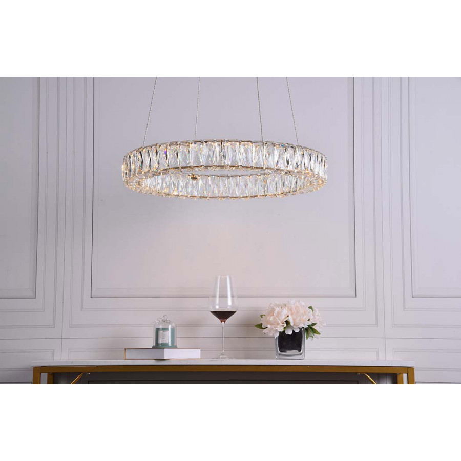 Elegant Monroe Led Chandelier - Gold, L 23" (3503D23G)