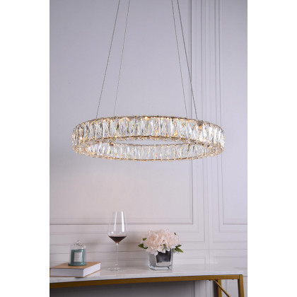 Elegant Monroe Led Chandelier - Gold, L 23" (3503D23G)