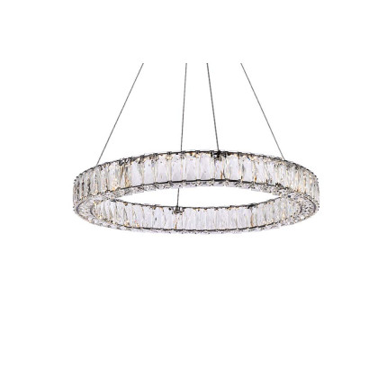Elegant Monroe Led Chandelier - Black, L 26" (3503D26BK)