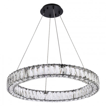 Elegant Monroe Led Chandelier - Black, L 26" (3503D26BK)