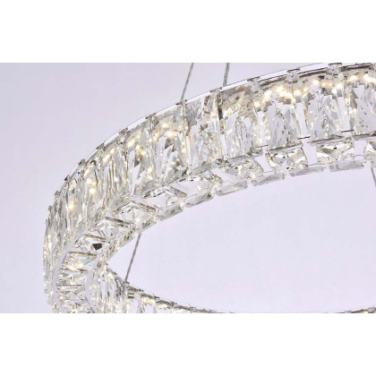 Elegant Monroe Led Chandelier - Chrome, L 26" (3503D26C)