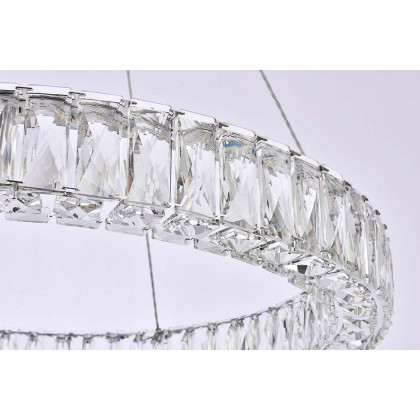 Elegant Monroe Led Chandelier - Chrome, L 26" (3503D26C)
