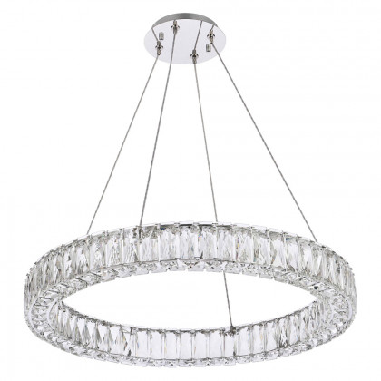 Elegant Monroe Led Chandelier - Chrome, L 26" (3503D26C)