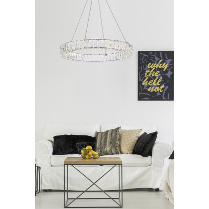 Elegant Monroe Led Chandelier - Chrome, L 26" (3503D26C)
