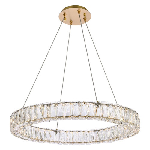 Elegant Monroe Led Chandelier - Gold, L 26" (3503D26G)