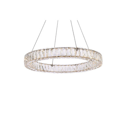 Elegant Monroe Led Chandelier - Gold, L 26" (3503D26G)
