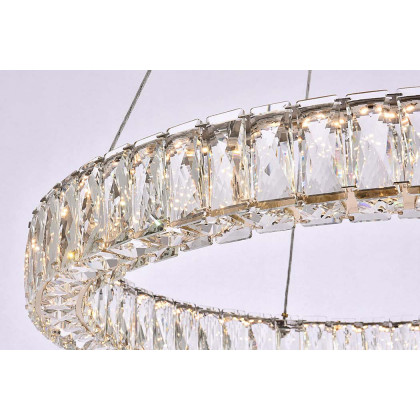 Elegant Monroe Led Chandelier - Gold, L 26" (3503D26G)