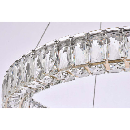 Elegant Monroe Led Chandelier - Gold, L 26" (3503D26G)