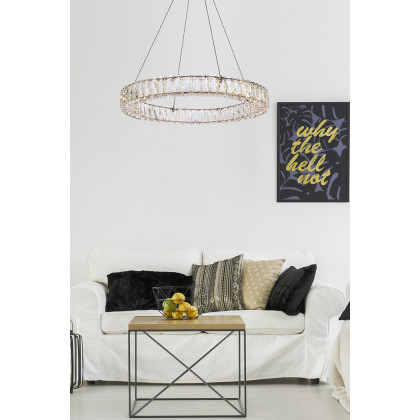 Elegant Monroe Led Chandelier - Gold, L 26" (3503D26G)