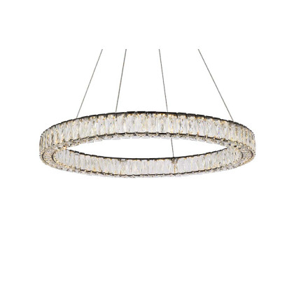Elegant Monroe Led Chandelier - Black, L 31" (3503D31BK)