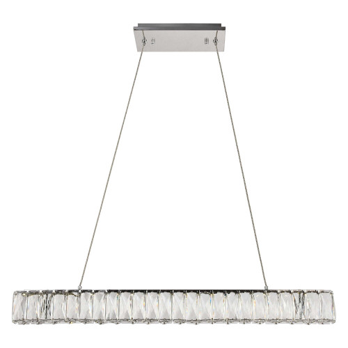Elegant Monroe Led Chandelier - Chrome, L 31" (3503D31C)