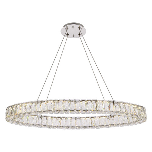 Elegant Monroe Led Chandelier - Chrome, L 36" (3503D36C)