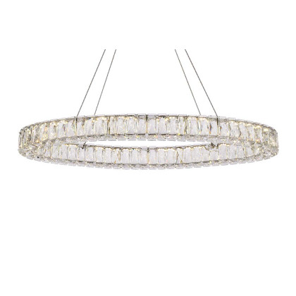 Elegant Monroe Led Chandelier - Chrome, L 36" (3503D36C)
