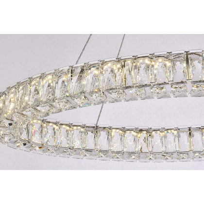 Elegant Monroe Led Chandelier - Chrome, L 36" (3503D36C)