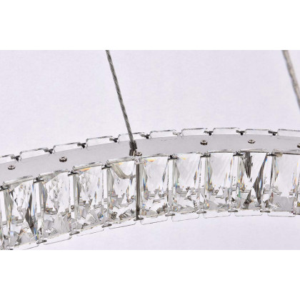 Elegant Monroe Led Chandelier - Chrome, L 36" (3503D36C)