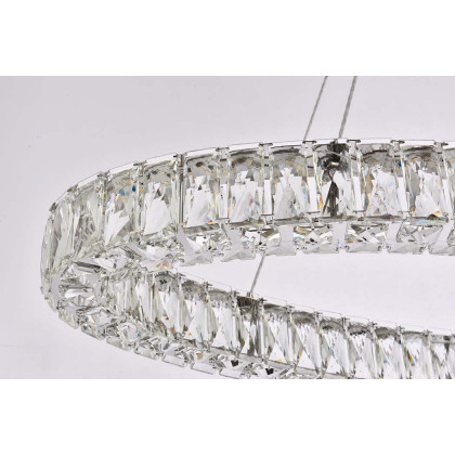 Elegant Monroe Led Chandelier - Chrome, L 36" (3503D36C)