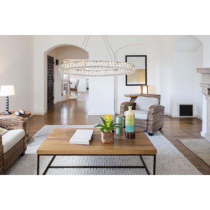 Elegant Monroe Led Chandelier - Chrome, L 36" (3503D36C)