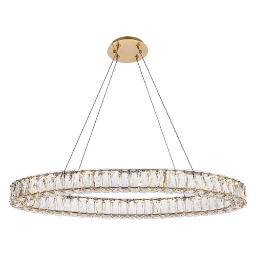 Elegant Monroe Led Chandelier - Gold, L 36" (3503D36G)