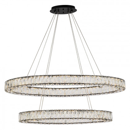 Elegant Monroe Led Chandelier - Black, L 40" (3503D40BK)