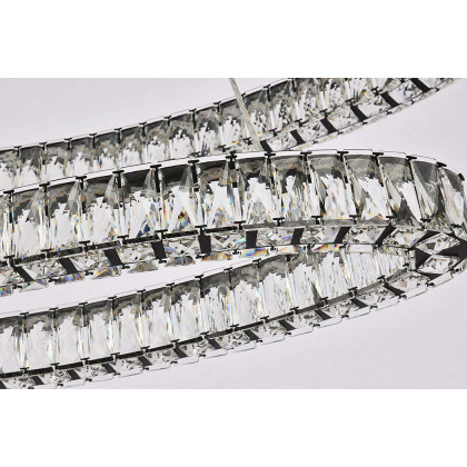 Elegant Monroe Led Chandelier - Black, L 40" (3503D40BK)
