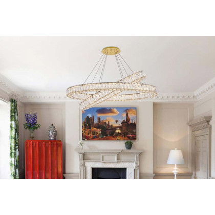 Elegant Monroe Led Chandelier - Gold, L 41" (3503D40G)