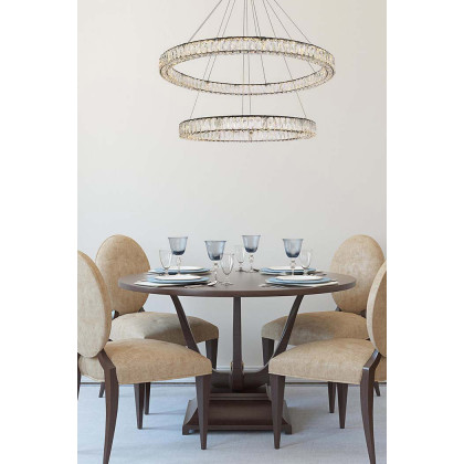 Elegant Monroe Led Chandelier - Black, L 42" (3503D42BK)