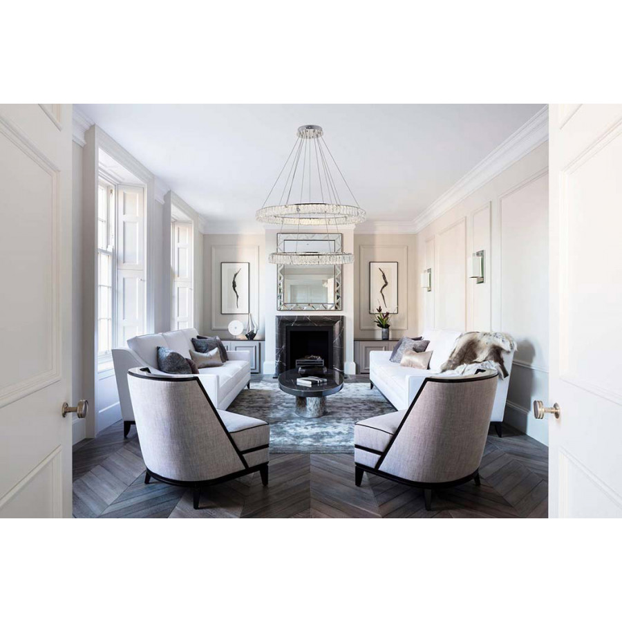 Elegant Monroe Led Chandelier - Chrome, L 42" (3503D42C)