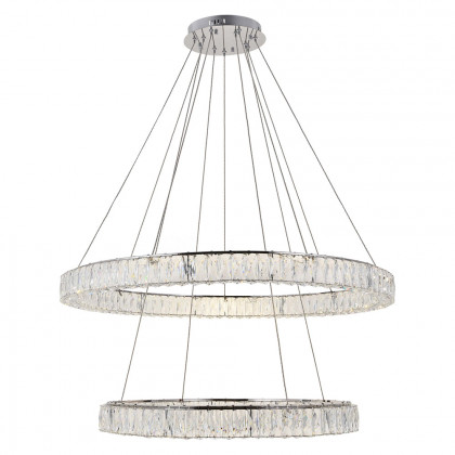 Elegant Monroe Led Chandelier - Chrome, L 42" (3503D42C)