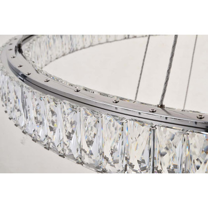 Elegant Monroe Led Chandelier - Chrome, L 42" (3503D42C)