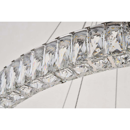 Elegant Monroe Led Chandelier - Chrome, L 42" (3503D42C)