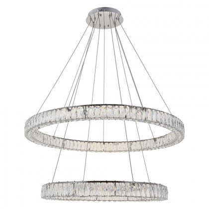 Elegant Monroe Led Chandelier - Chrome, L 42" (3503D42C)