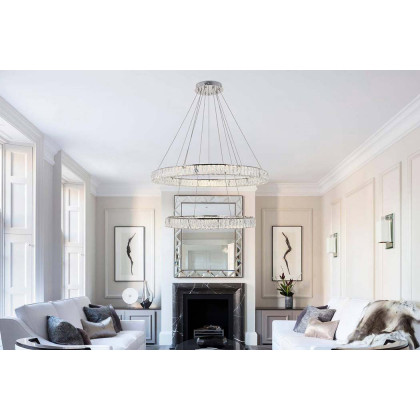Elegant Monroe Led Chandelier - Chrome, L 42" (3503D42C)