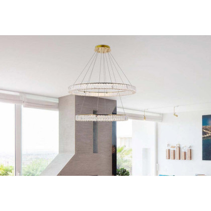 Elegant Monroe Led Chandelier - Gold, L 42" (3503D42G)