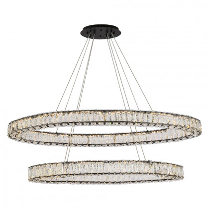 Elegant Monroe Led Chandelier - Black, L 48" (3503D48BK)
