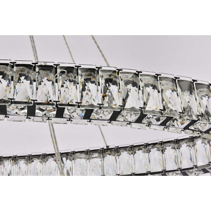 Elegant Monroe Led Chandelier - Black, L 48" (3503D48BK)