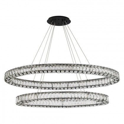Elegant Monroe Led Chandelier - Black, L 48" (3503D48BK)