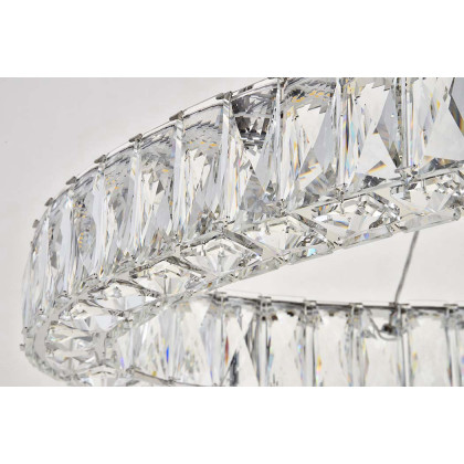 Elegant Monroe Led Chandelier - Chrome, L 48" (3503D48C)