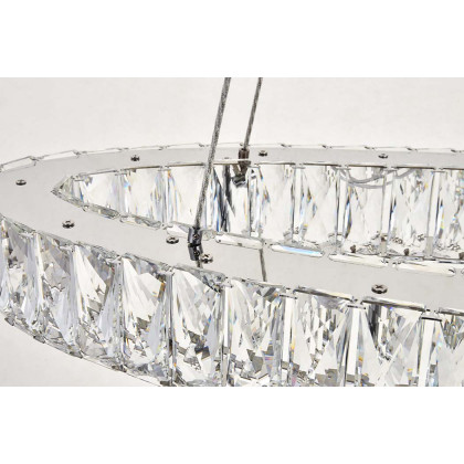 Elegant Monroe Led Chandelier - Chrome, L 48" (3503D48C)