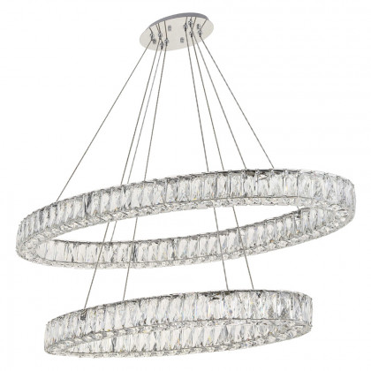 Elegant Monroe Led Chandelier - Chrome, L 48" (3503D48C)