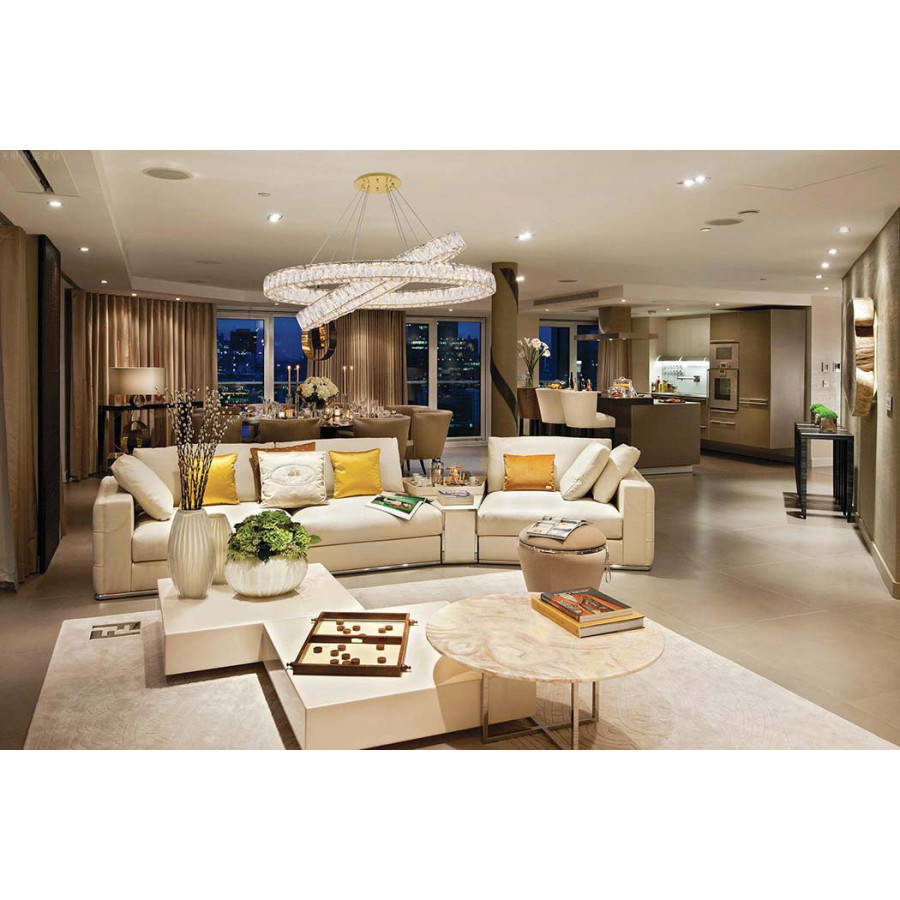 Elegant Monroe Led Chandelier - Gold, L 48" (3503D48G)