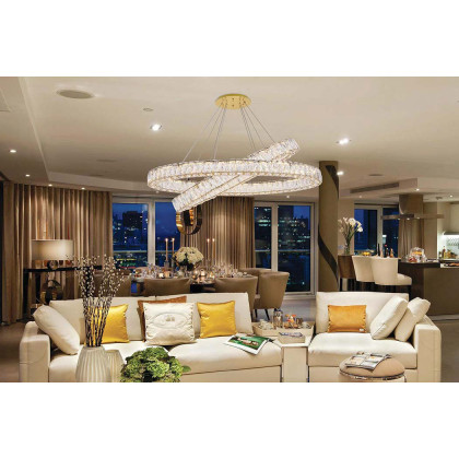 Elegant Monroe Led Chandelier - Gold, L 48" (3503D48G)