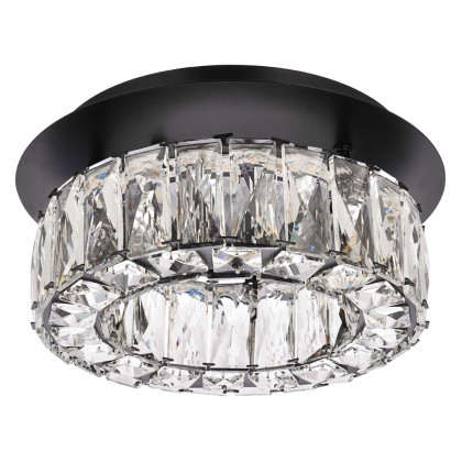 Elegant Monroe Led Flush Mount - Black, L 12" (3503F12BK)