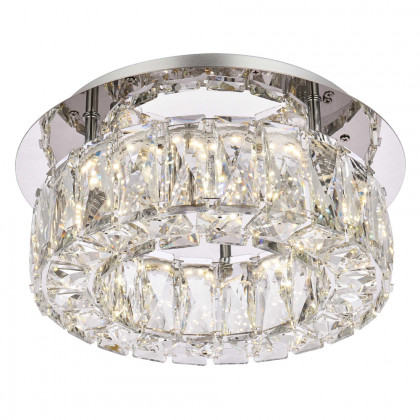 Elegant Monroe Led Flush Mount - Chrome, L 12" (3503F12C)