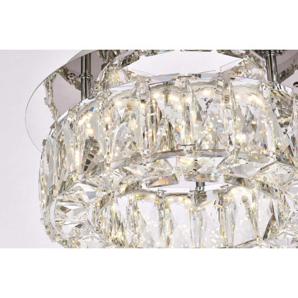 Elegant Monroe Led Flush Mount - Chrome, L 12" (3503F12C)