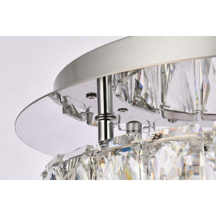 Elegant Monroe Led Flush Mount - Chrome, L 12" (3503F12C)
