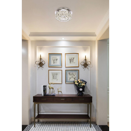 Elegant Monroe Led Flush Mount - Chrome, L 12" (3503F12C)