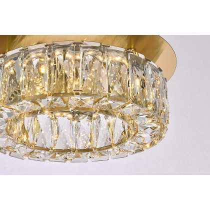 Elegant Monroe Led Flush Mount - Gold, L 12" (3503F12G)