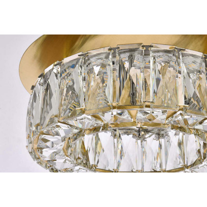Elegant Monroe Led Flush Mount - Gold, L 12" (3503F12G)
