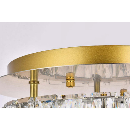Elegant Monroe Led Flush Mount - Gold, L 12" (3503F12G)