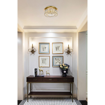 Elegant Monroe Led Flush Mount - Gold, L 12" (3503F12G)